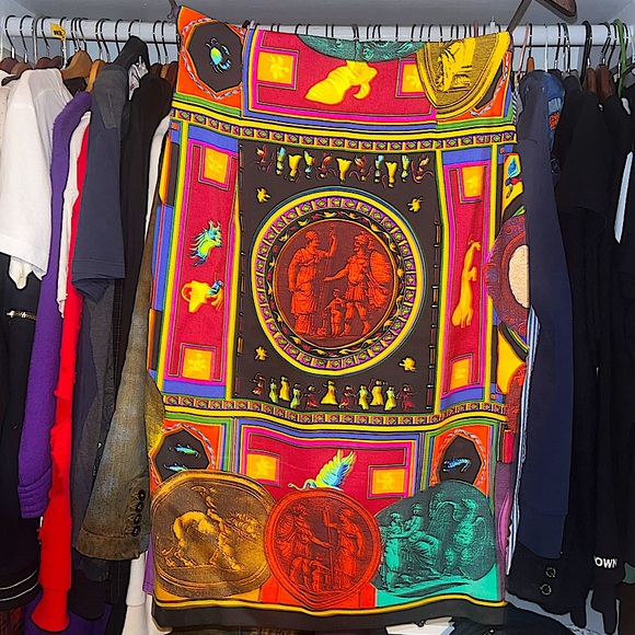 Authentic Vintage Gianni Versace Archive Silk Blend Roman Mythology Suit Set - Picture 10 of 14